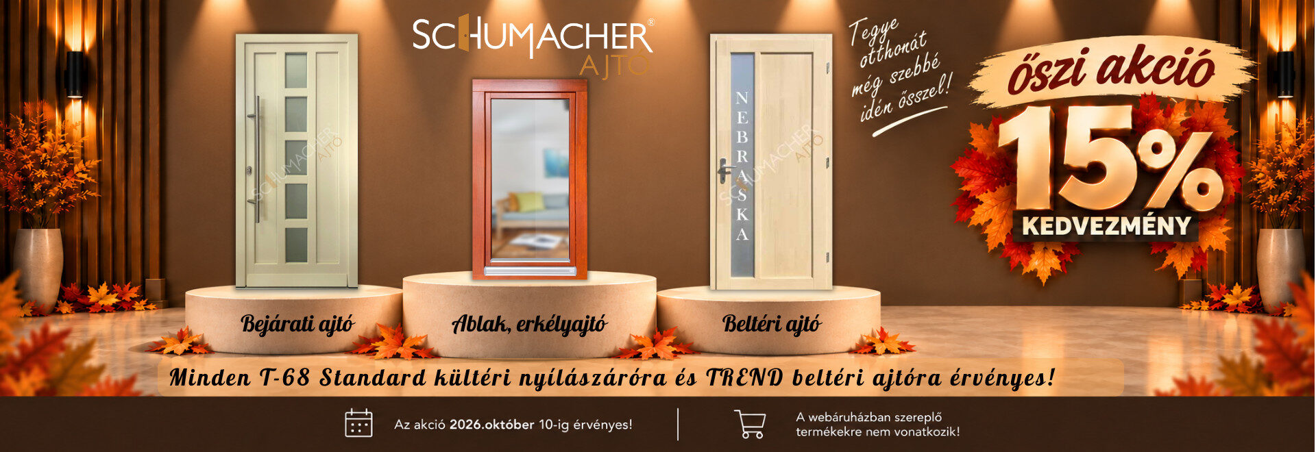 őszi akció asztali banner